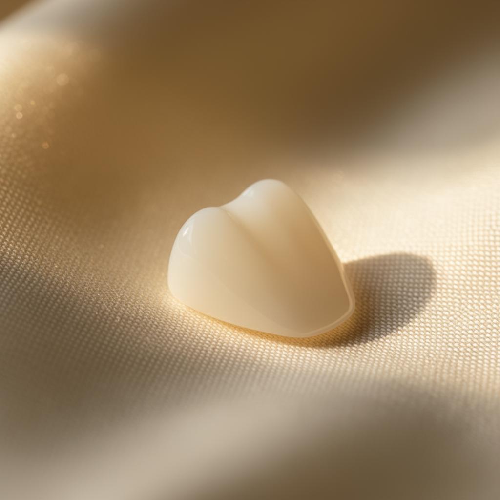 Macro fotografia editorial de uma faceta dental